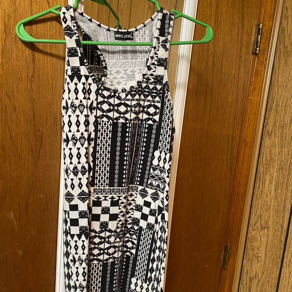 Black & white printed dress